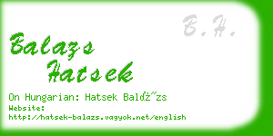 balazs hatsek business card